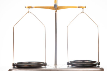 old pan scales. load balance and weight measurement