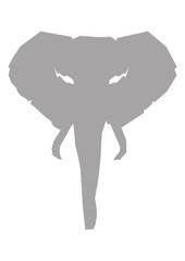 Stylized vector illustration of an elephant head