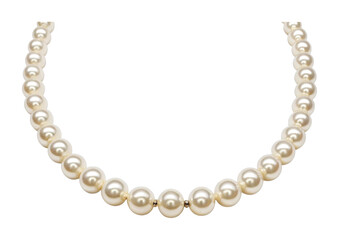 Obraz premium Elegant pearl necklace with round beads and golden clasp for special occasions