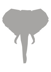 Stylized vector illustration of an elephant head