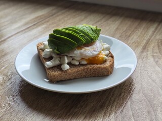 toast with egg and avocado
