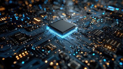 High-Tech Blue Circuit Loading Screen