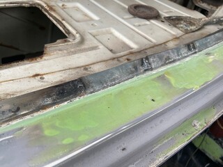 old car engine, car body repair process, putty painting process. Paint the garage car. Car paint...