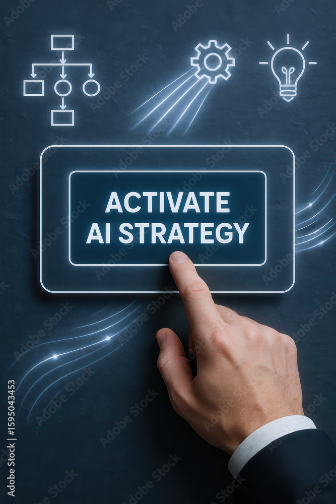 Aufkleber activate artificial intelligence strategy driving business innovation with smart planning and effici