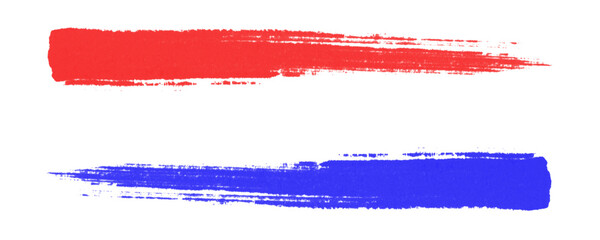 Obraz premium Blue and Red Pencil and Marker Sketches for Visual Contrast and Creative Framing Isolated on a Transparent or White Background