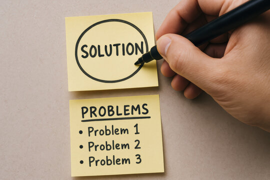Solution and problems form the list issues to resolve answer and fix for effective problem-solving