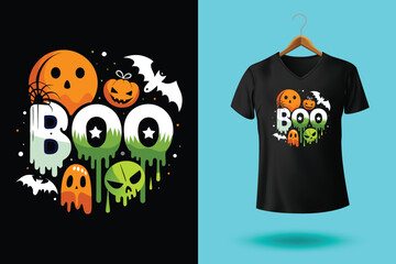 Halloween t shirt design template. Halloween party t shirt design