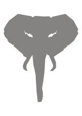 Stylized vector illustration of an elephant head