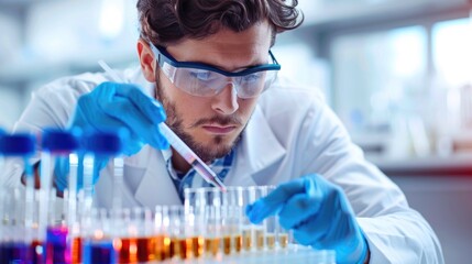 Focused Scientist Conducting Laboratory Research