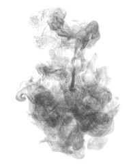 grey smoke on a transparent background