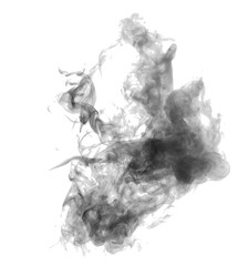 grey smoke on a transparent background