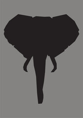 Stylized vector illustration of an elephant head