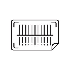 Barcode sticker icon, Scan Symbol Outline icon Transparent background