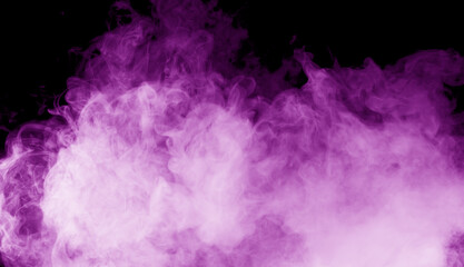 Fototapeta premium purple smoke on black background
