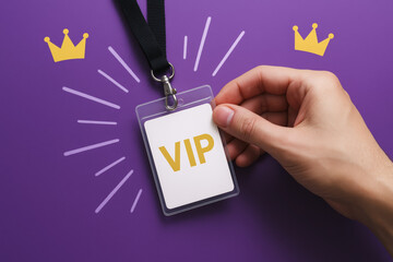 VIP exclusivity and membership access bring prominence and prestige with a hand the badge