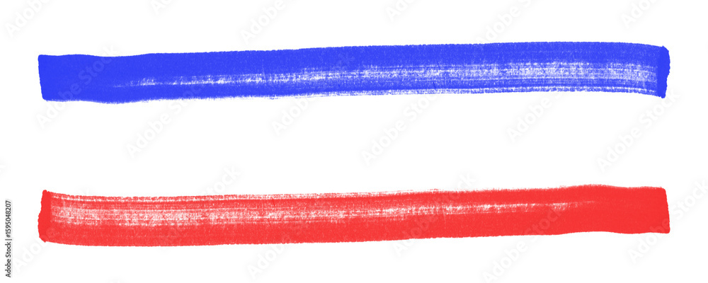 Poster mixed texture of red and blue pencil and marker strokes for notes and artistic flair isolated on a t