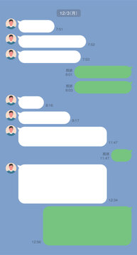 スマートフォン　メッセージ　画面　ベクター