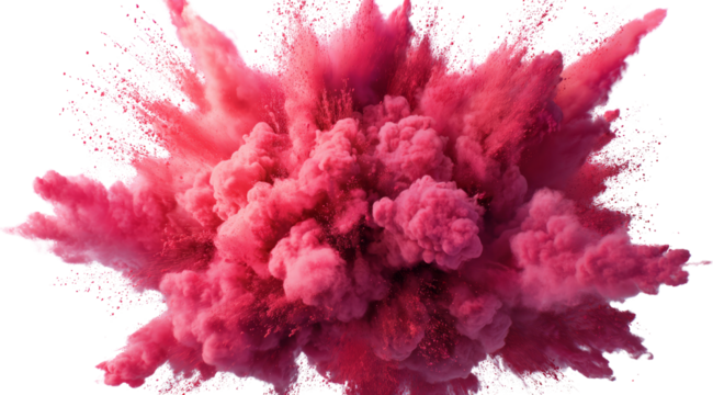 Pink powder explosion is quite impressive