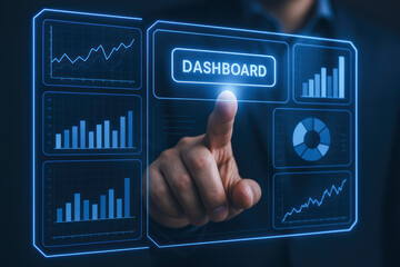 Dashboard analytics overview interface data business intelligence press inspire progress