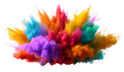 Colorful explosion expresses vibrant energy