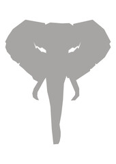 Stylized vector illustration of an elephant head