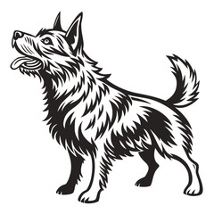 Obraz premium West highland white terrier dog panting illustration isolated on white background