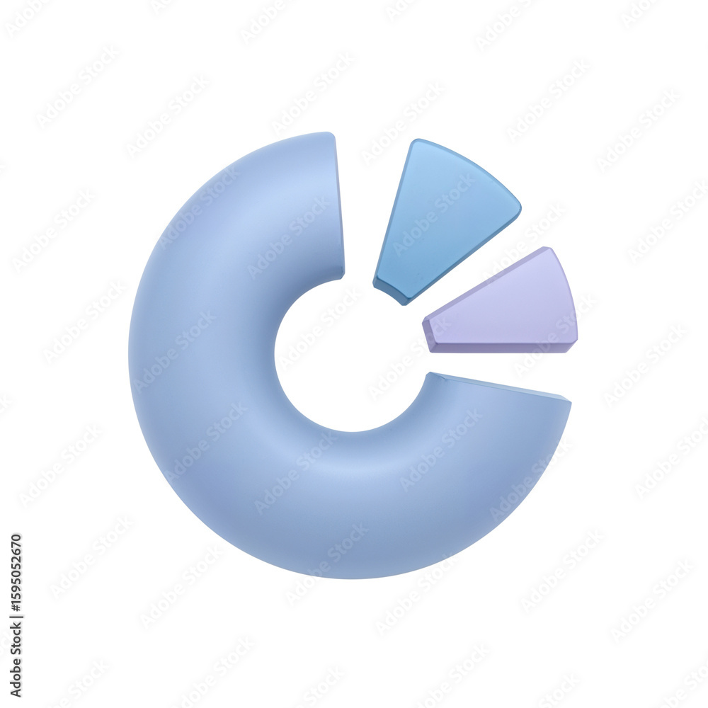 Poster abstract circular chart icon depicting business data and investment statistics analytics