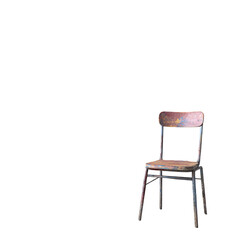 Isolated wooden chair