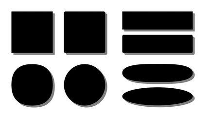 影付きフレーム（フチなし）黒