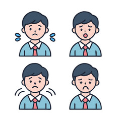 Worried Young Office Workers