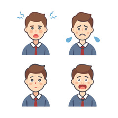 Worried Young Office Workers