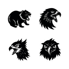 Aggressive Wombat and Eagle Heads