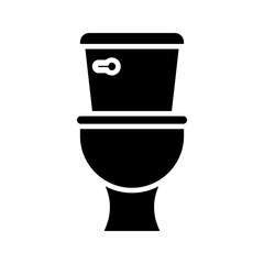  toilet icon white on background
