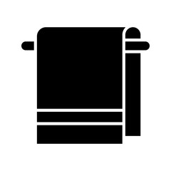  towel icon white on background