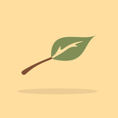 design about simple leaf icon