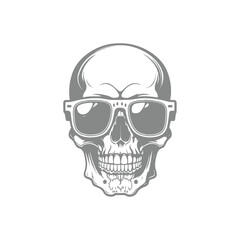 Illustration of Skull with Sunglasses