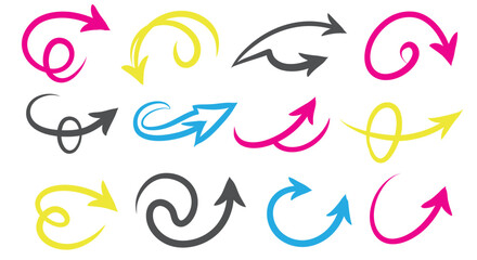 vector illustration of a set of numbers