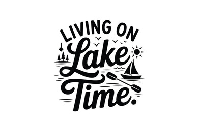 Fototapeta premium Funny Paddling Boat Kayaking nature T-shirt Design