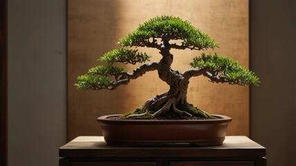 Bonsai tree in elegant display