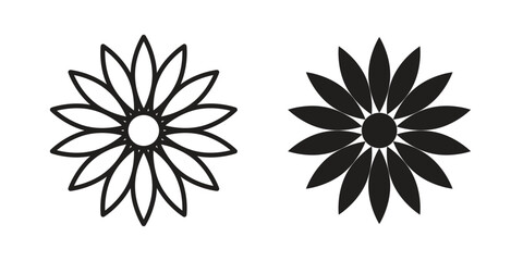 Sunflower icon Vector isolated design element. EPS10