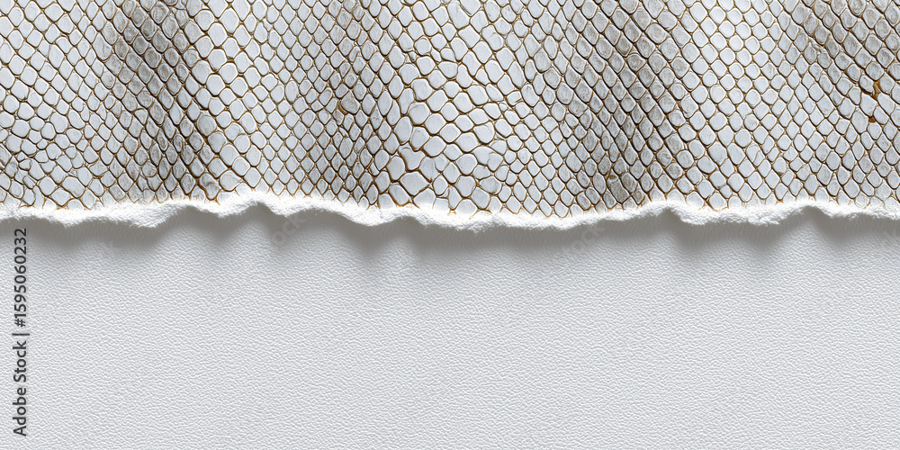 Wall mural a torn fishing net with a subtle texture against a simple background