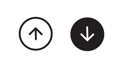 Arrow button icon set. Website slider navigation symbols. Vector illustration.