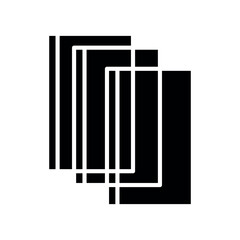 glass black flat icon for digital and print projects. Building materials.