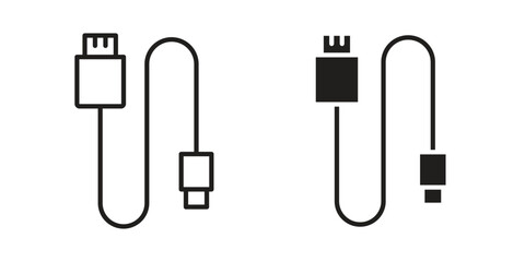 Phone cable icon Vector isolated design element. EPS10