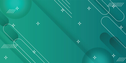 Teal futuristic background with glowing star elements, abstract lines, and circular gradients. Perfect for technology, modern, digital, and abstract themes.