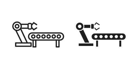 Industrial robot icon Vector isolated design element. EPS10