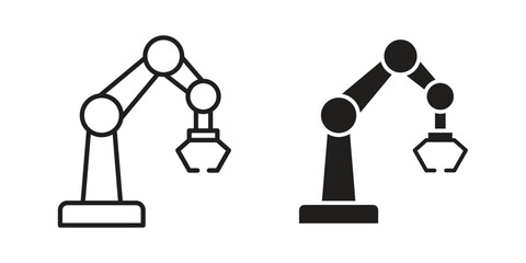 Industrial robot icon Vector isolated design element. EPS10