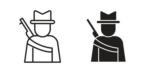 Hunter icon Vector isolated design element. EPS10