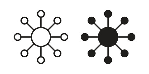 Hub icon Vector isolated design element. EPS10