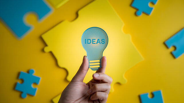 Human Head Puzzle with Light Bulb,Innovation and Creative Thinking Concept,innovative thinking,puzzle pieces,idea concept, jigsaw puzzle,human Head with Light Bulb Idea,Creativity and Problem Solving